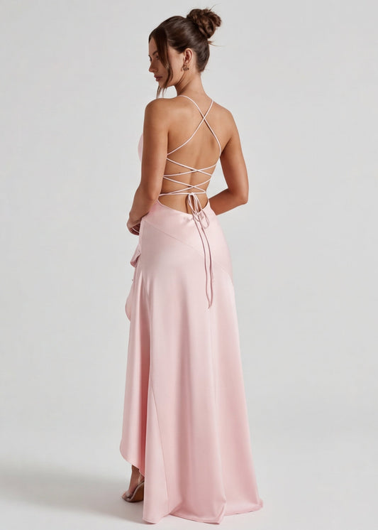 Aria | Vestido largo drapeado