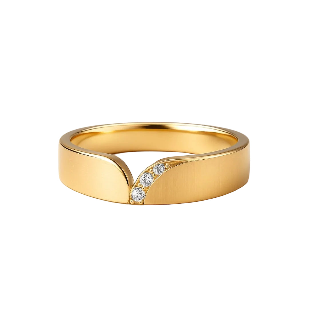 Irene – Anillo dorado con circonita