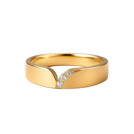 Irene – Anillo dorado con circonita