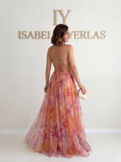 Vestido de ceremonia de tirantes