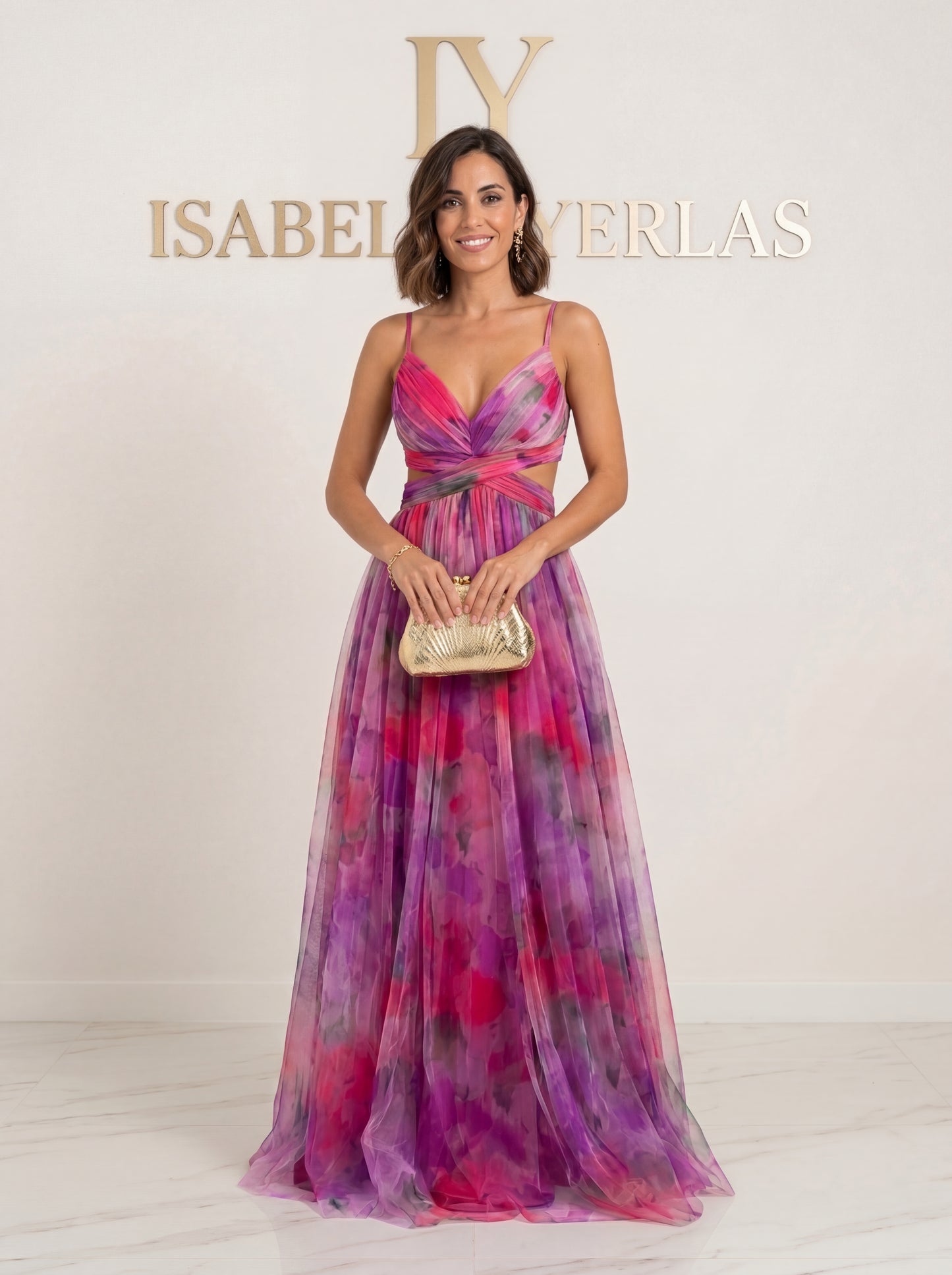 Vestido de ceremonia de tirantes