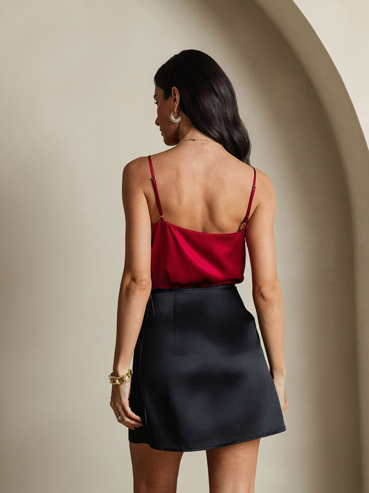 Falda Cruzada Verona en Negro Ónix