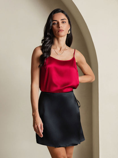 Falda Cruzada Verona en Negro Ónix