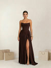 Athens Pleated Evening Gown with Infinity Back