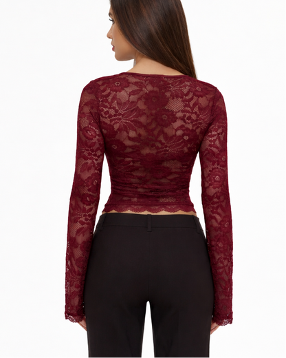 Lace Affair Long Sleeve Top