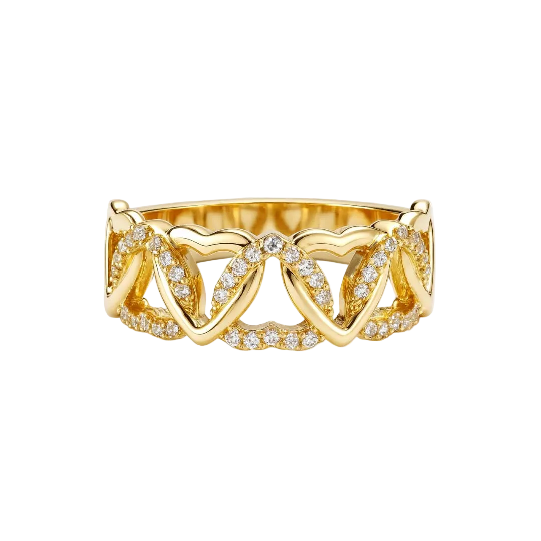 Julia – Anillo dorado calado