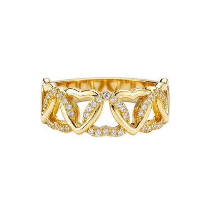 Julia – Anillo dorado calado