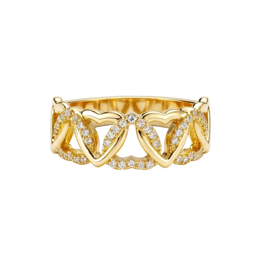 Julia – Anillo dorado calado
