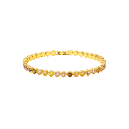 Celia – Pulsera dorada con circonitas