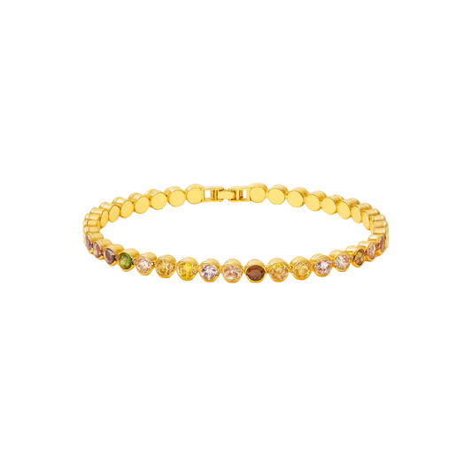 Celia – Pulsera dorada con circonitas