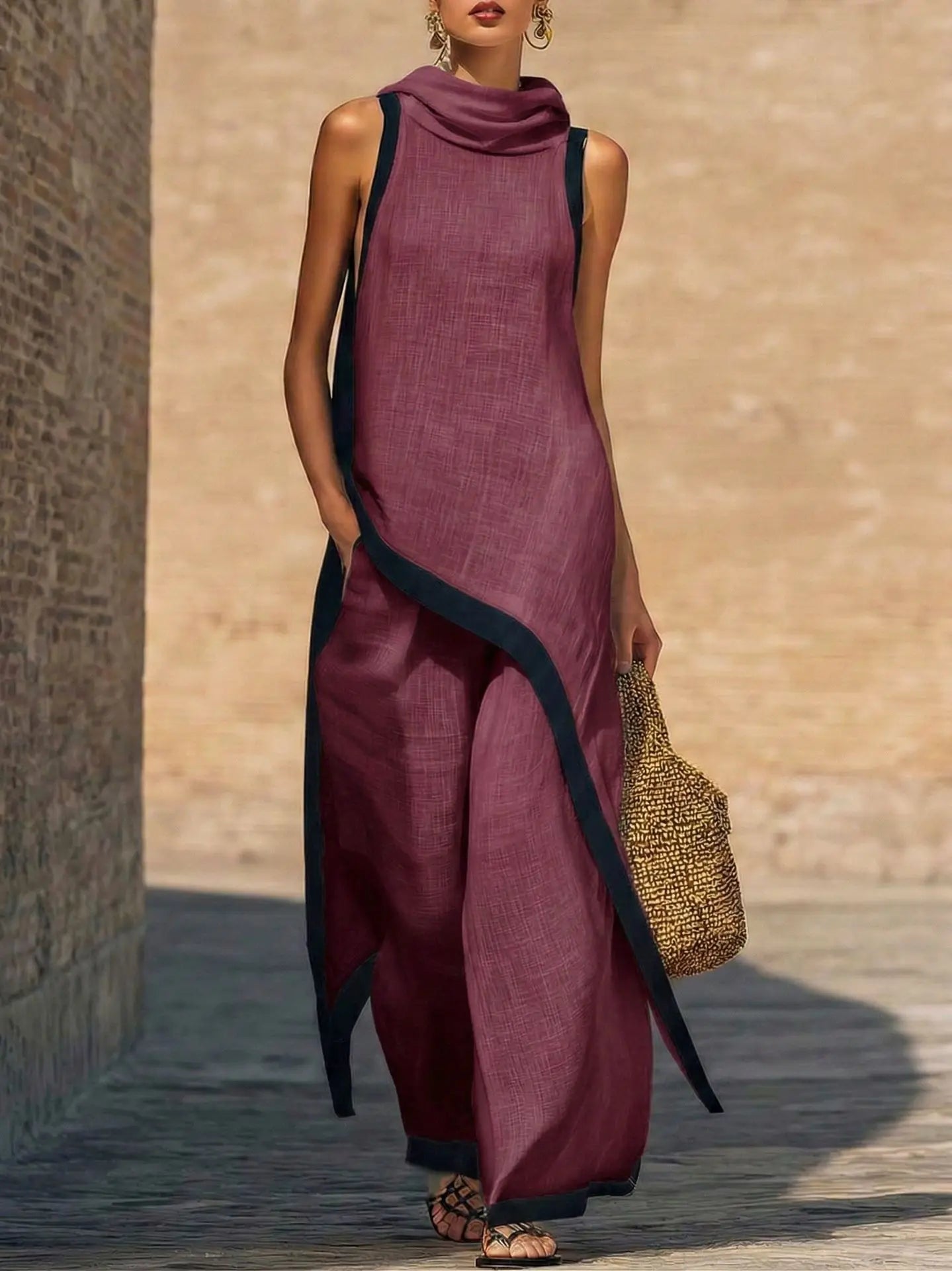 Tarsila | Conjunto esencia griega en lino premium