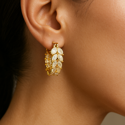 Marina – Pendientes de aro texturizado