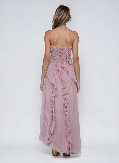 Aranza Ruffled Halter Dress