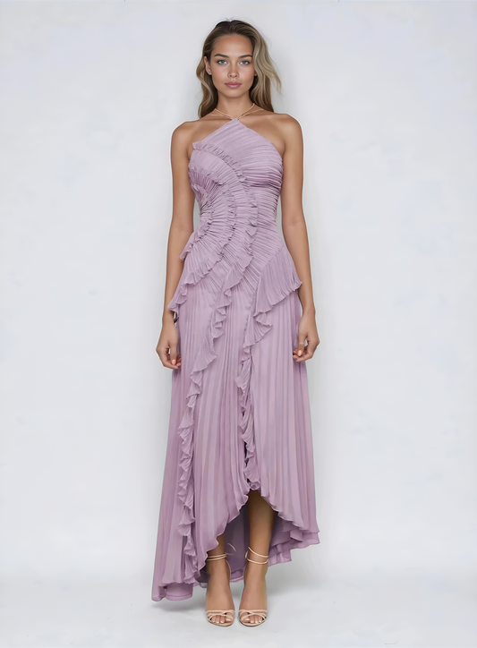 Vestido Halter de Volantes Aranza