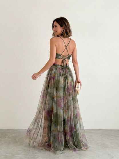 Vestido de ceremonia de tirantes