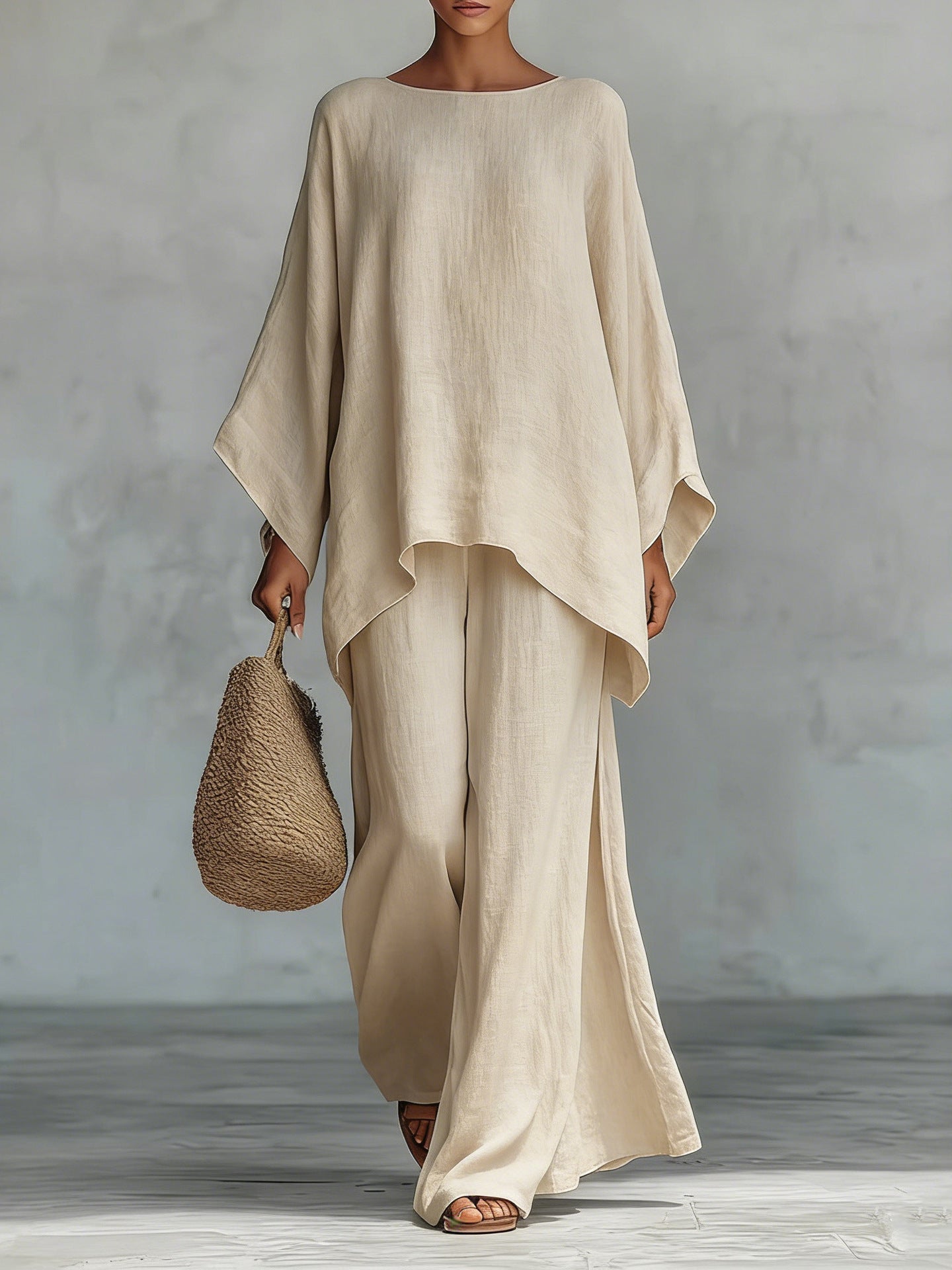 Beatriz | Conjunto mezcla lino minimalista