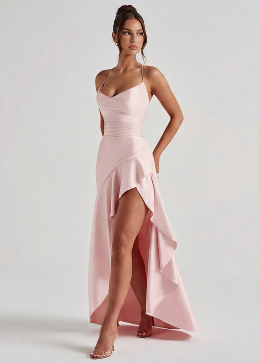 Aria | Vestido largo drapeado