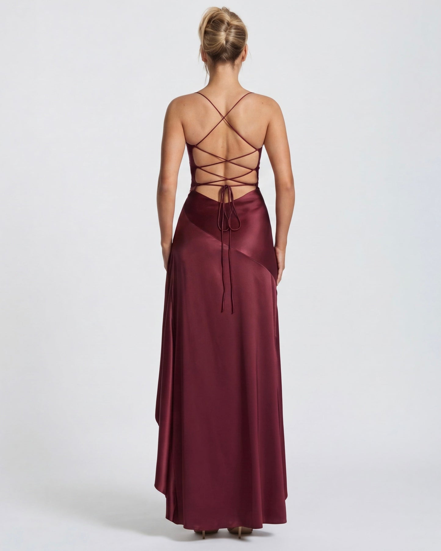Aria | Vestido largo drapeado