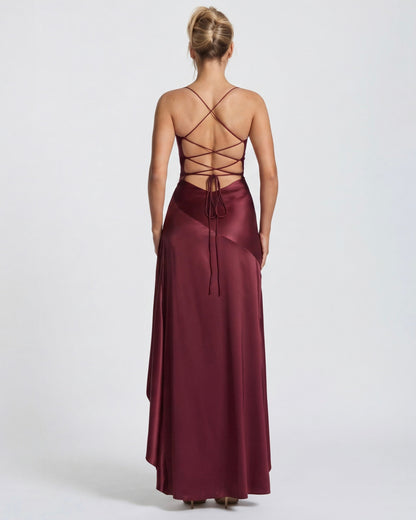 Aria | Vestido largo drapeado