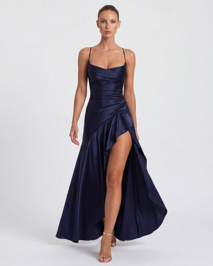 Aria | Vestido largo drapeado