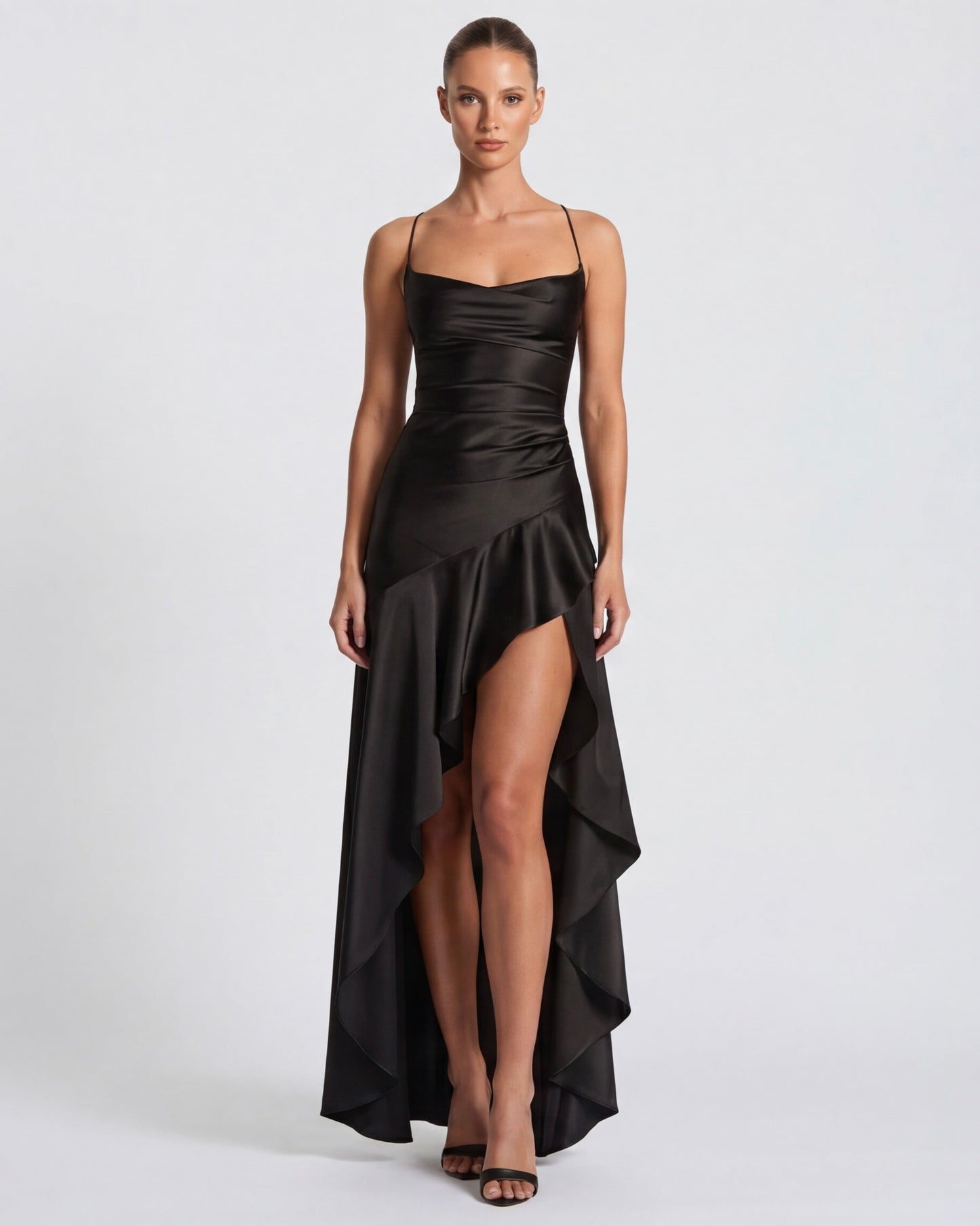 Aria | Vestido largo drapeado