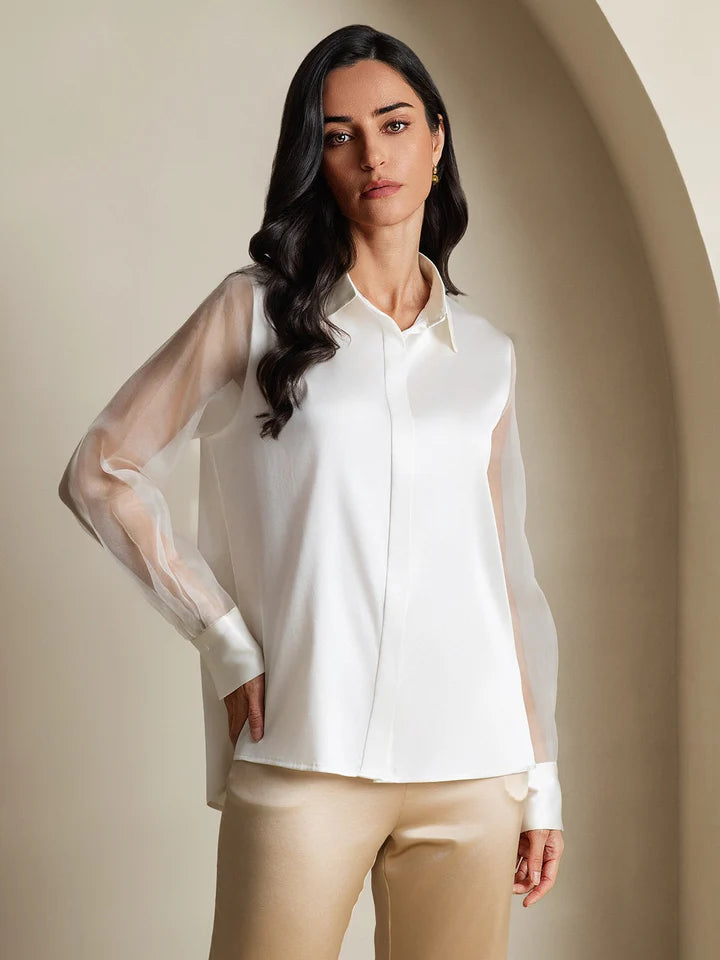Blusa Verona de Tul Traslúcido