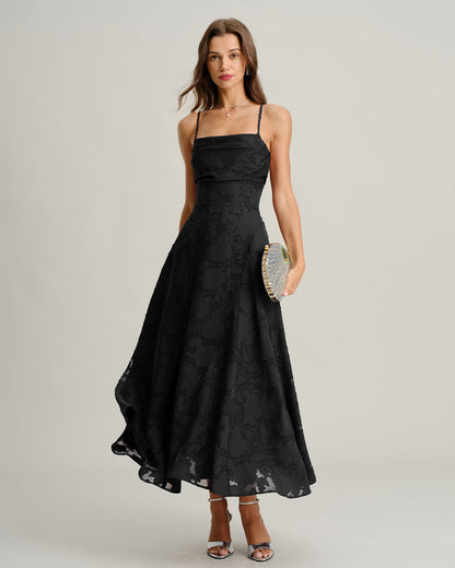 Amalia | Vestido Jacquard Slip Maxi